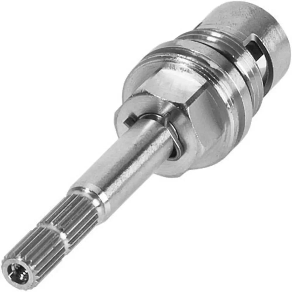 Keramisches Ventiloberteil in metallischer Ausführung, mit G1/2-Anschluss und rechtsdrehendem Gewinde. Produkt von Ideal Standard, geeignet für Wasserarmaturen.